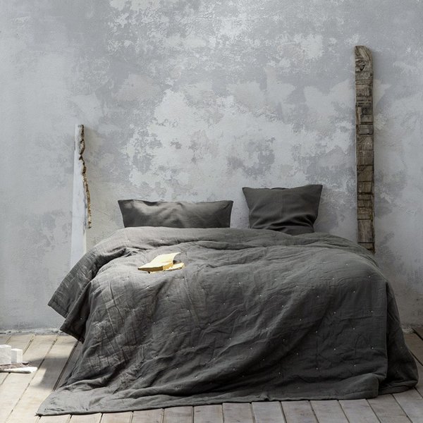 Κουβερλί Γίγας Linen Dark Gray Nima Home