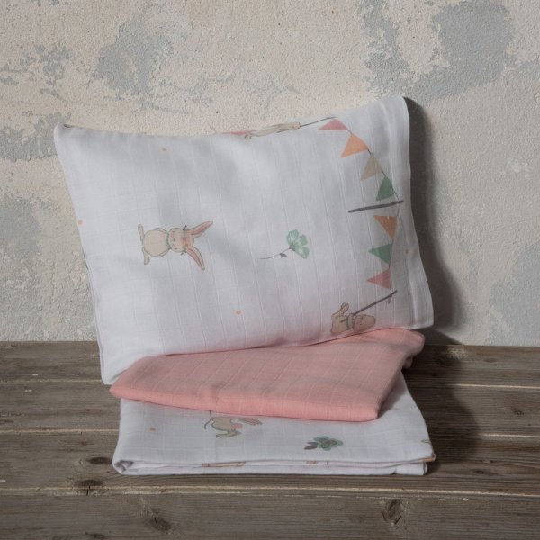Σετ Σεντόνια Κούνιας Bunny Love Nima Kids