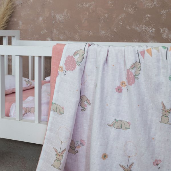 Κουβέρτα Πικέ Κούνιας Bunny Love Nima Kids