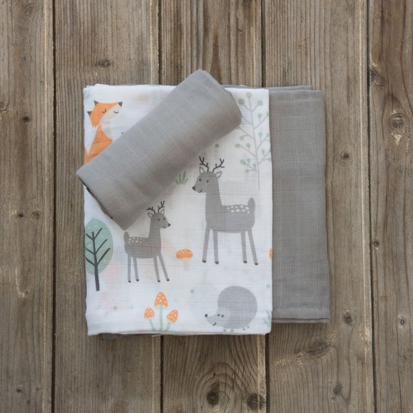 Σετ Υφασμάτινες Πάνες Αγκαλιάς (3τμχ) Woody Nima Kids