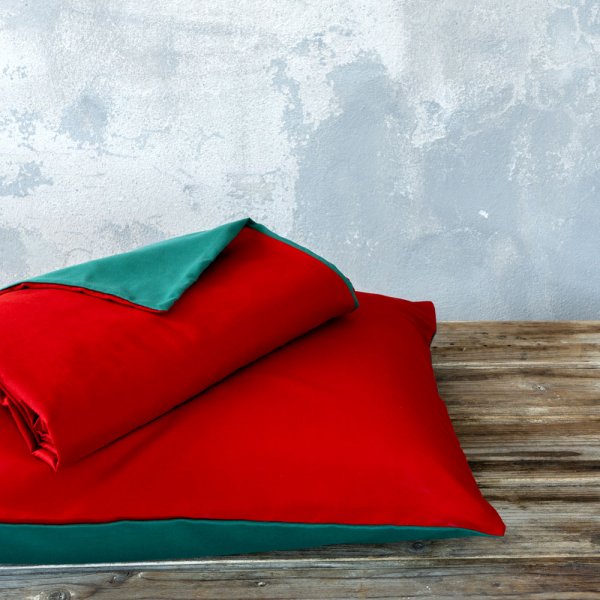 Σετ Παπλωματοθήκη Υπέρδιπλη Abalone Red / Green Nima Home