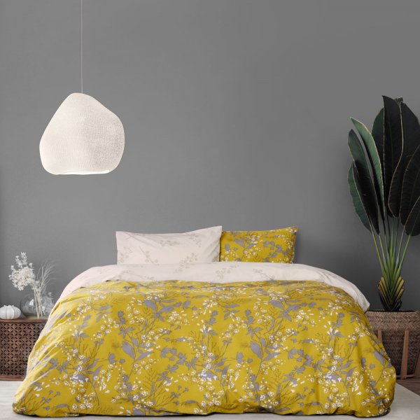 Σετ Σεντόνια Μονά Cicely Mustard Beige Kocoon