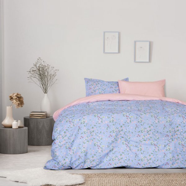 Κουβερλί Υπέρδιπλο Zinia Blue Kocoon