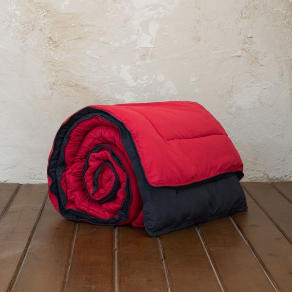 Πάπλωμα Υπέρδιπλο Abalone Ruby Red / Black Nima Home