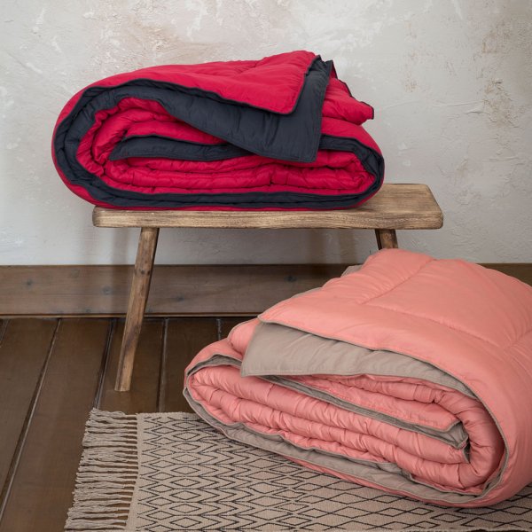 Πάπλωμα Υπέρδιπλο Abalone Ruby Red / Black Nima Home