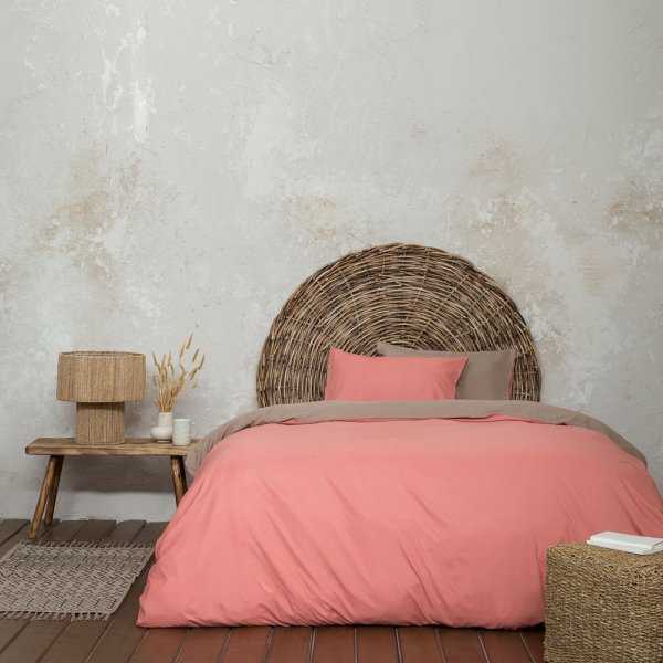 Σετ Παπλωματοθήκη Υπέρδιπλη Abalone Brown / Terracotta Nima Home