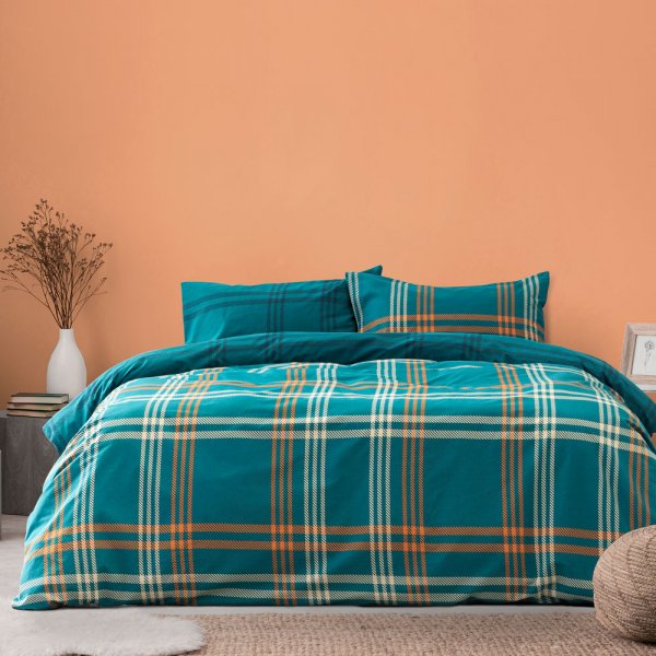 Σετ Σεντόνια Υπέρδιπλα Nolan Blue Kocoon