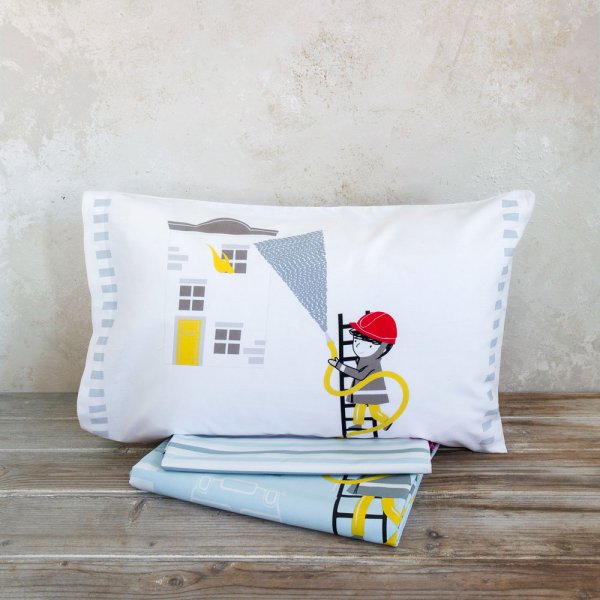 Σετ Παπλωματοθήκη Μονή Pompier Nima Kids