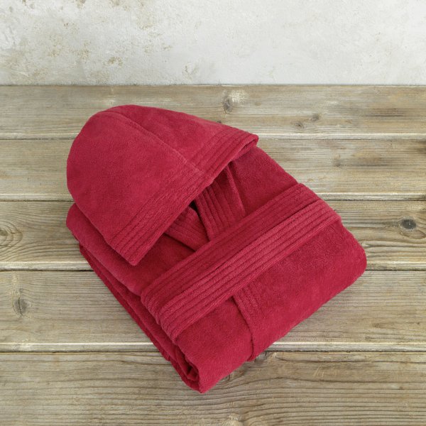 Μπουρνούζι Με Κουκούλα Zen Happy Red Nima Home