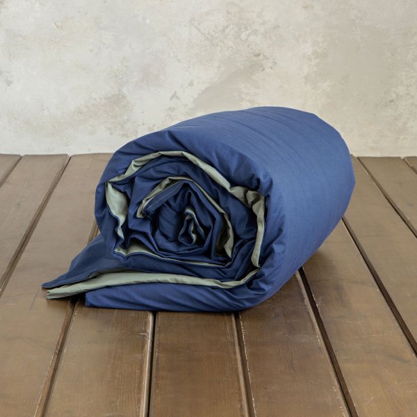 Παπλωματοθήκη Γίγας Colors Rock Green / Dark Denim Nima Home