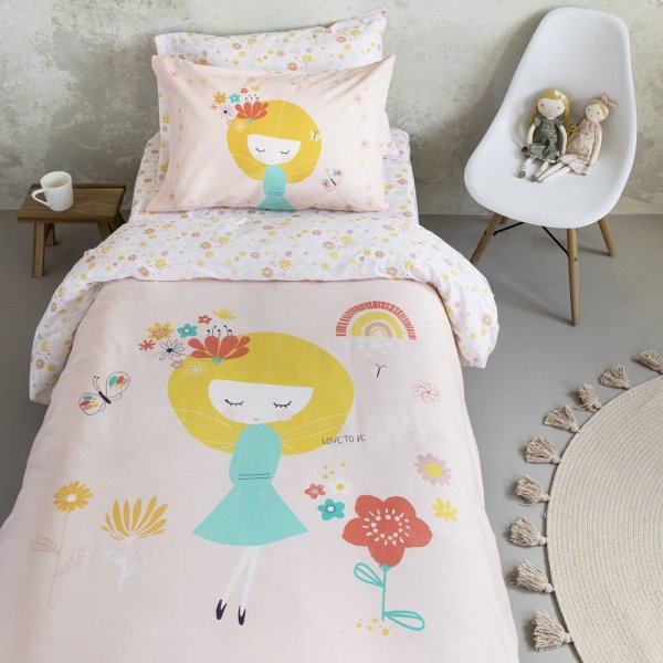Σετ Παπλωματοθήκη Μονή Fairy Love Nima Kids