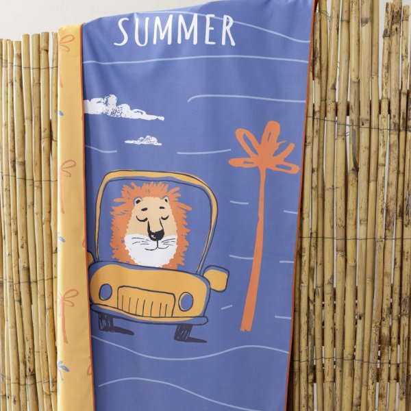 Παιδική Πετσέτα Θαλάσσης Δύο Όψεων Lion Trip Nima Kids