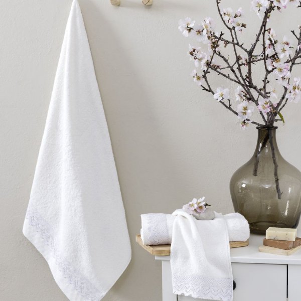 Σετ Πετσέτες Μπάνιου (3τμχ) Demur White Nima Home