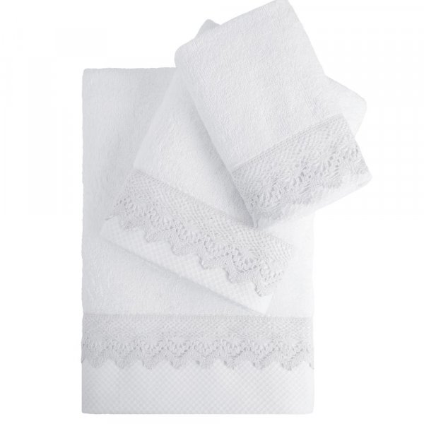 Σετ Πετσέτες Μπάνιου (3τμχ) Demur White Nima Home