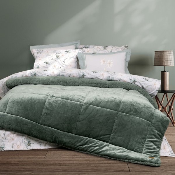 Κουβερτοπάπλωμα Υπέρδιπλο Cira Dark Green Nima Home