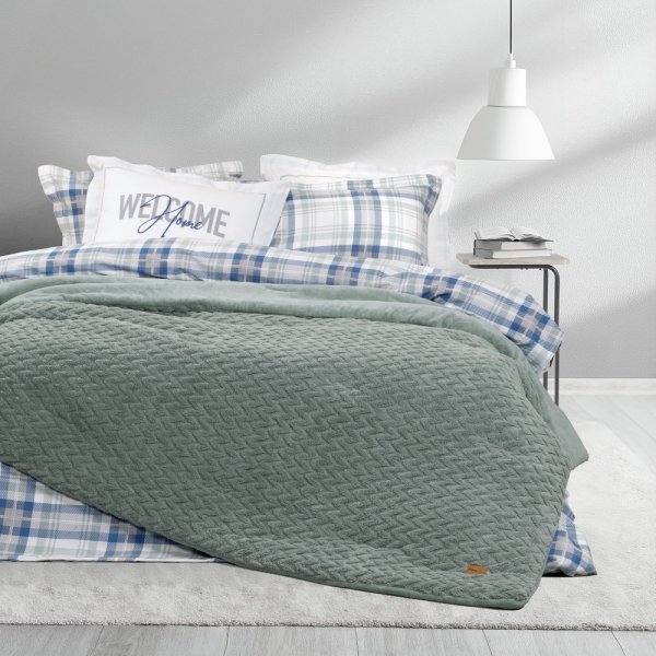 Κουβερτοπάπλωμα Ημίδιπλο Muffle Smoky Green Nima Home