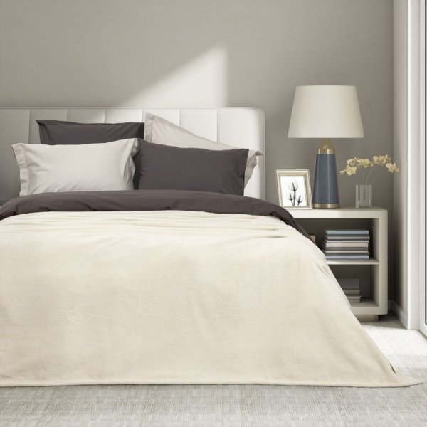 Κουβέρτα Fleece Μονή Alpa Light Beige Nima Home