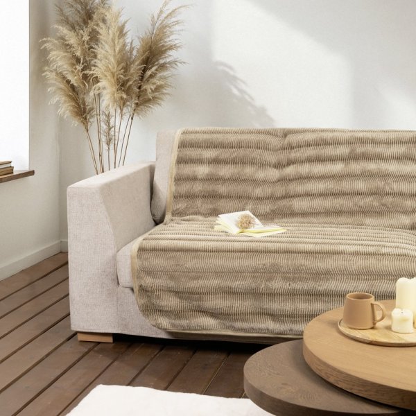 Αντιολισθητικό Ριχτάρι Διθέσιου (180x250) Lunetta Beige Nima Home