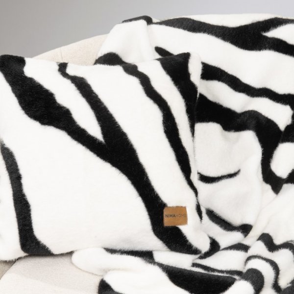 Διακοσμητική Μαξιλαροθήκη Sebra White Nima Home