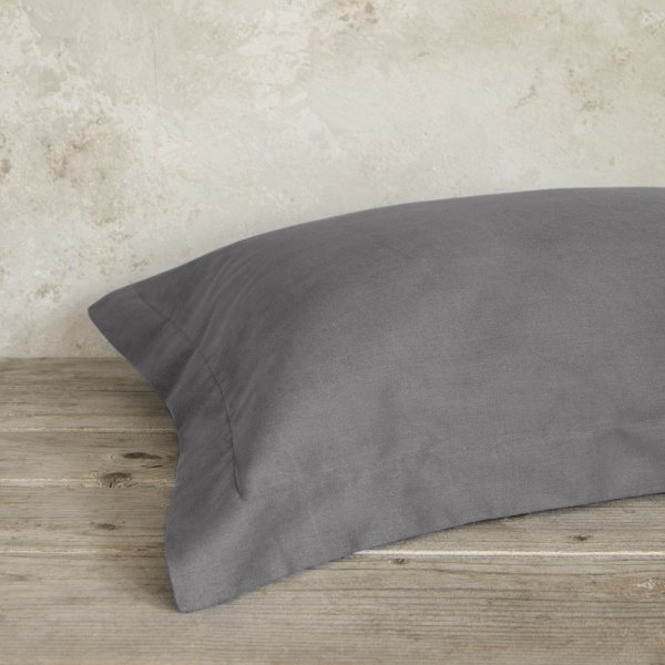 Ζεύγος Μαξιλαροθήκες Superior Satin Shadow Gray Nima Home