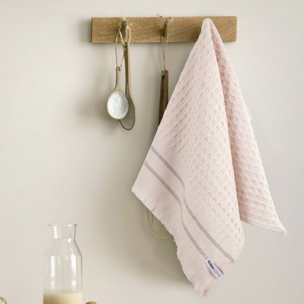 Πετσέτα Κουζίνας Honeycomb Pink Nima Home
