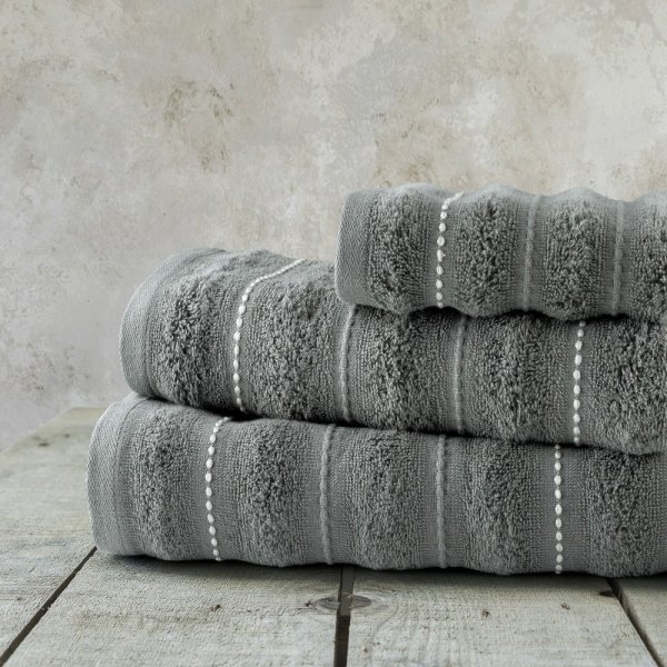 Σετ Πετσέτες Μπάνιου (3τμχ) Aura Dark Gray Nima Home