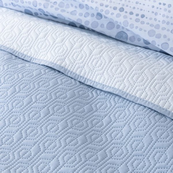Κουβερλί Υπέρδιπλο Orion Sky Blue / Light Blue Nima Home