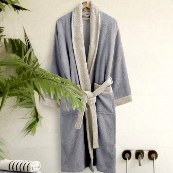 Μπουρνούζι Ease Gray / Sand Beige Nima Home