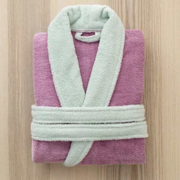 Μπουρνούζι Ease Mauve Pink / Mint Nima Home