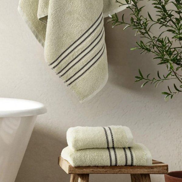 Σετ Πετσέτες Μπάνιου (3τμχ) Lorena Light Green Nima Home