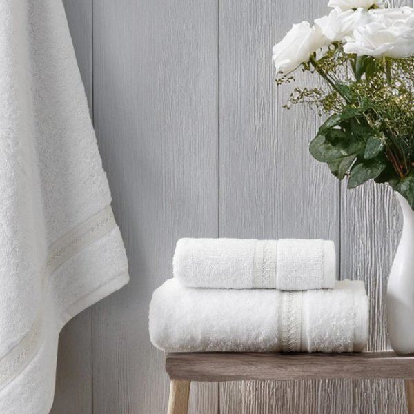 Σετ Πετσέτες Μπάνιου (3τμχ) Aveline White Nima Home
