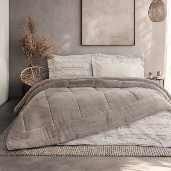 Κουβερτοπάπλωμα Μονό Cira Cigar Beige Nima Home