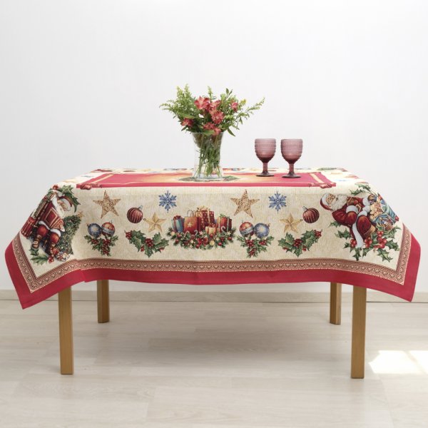 Χριστουγεννιάτικο Τραπεζομάντηλο (140x220) 8930 Red Dimeco
