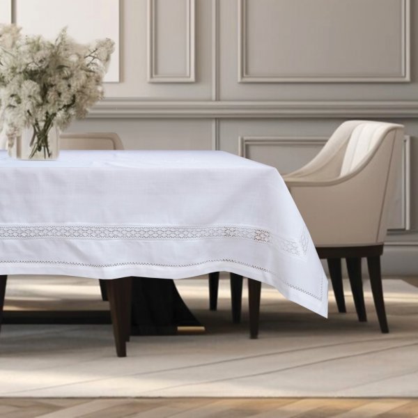 Σετ Τραπεζομάντηλο (160x300) + Πετσέτες 3140 Off White Dimeco