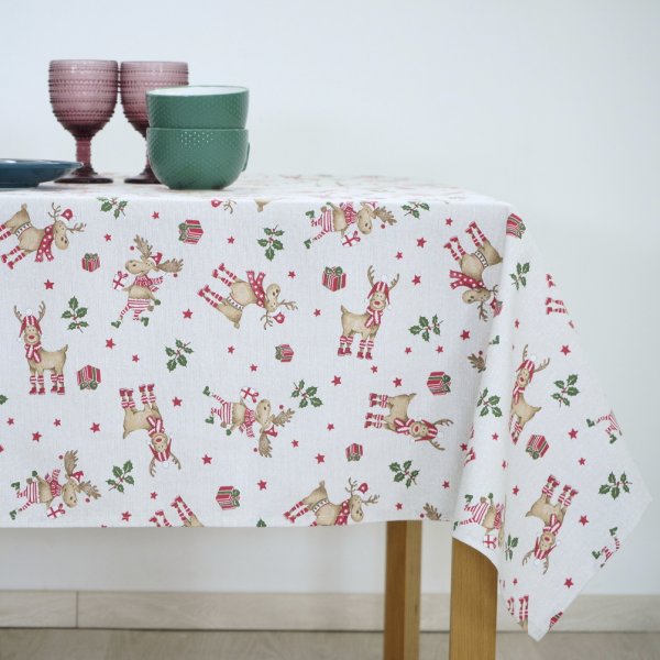 Χριστουγεννιάτικο Τραπεζομάντηλο (140x220) Rudolph Dimeco