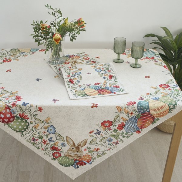 Πασχαλινό Σετ Πετσέτες (2τμχ) + Runner Easter Bunny Dimeco