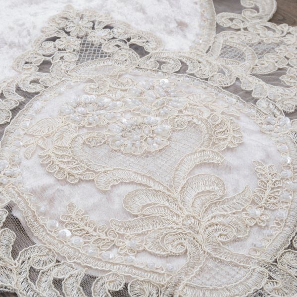 Σετ Τραπεζομάντηλο (135x135) + Καρέ + Σεμέν/Πετσετάκια 9113 Beige Dimeco