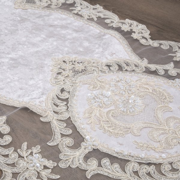 Σετ Τραπεζομάντηλο (135x135) + Καρέ + Σεμέν/Πετσετάκια 9113 Beige Dimeco