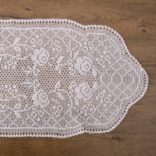 Τραβέρσα Χειροποίητη (24x50) 1178 White Dimeco