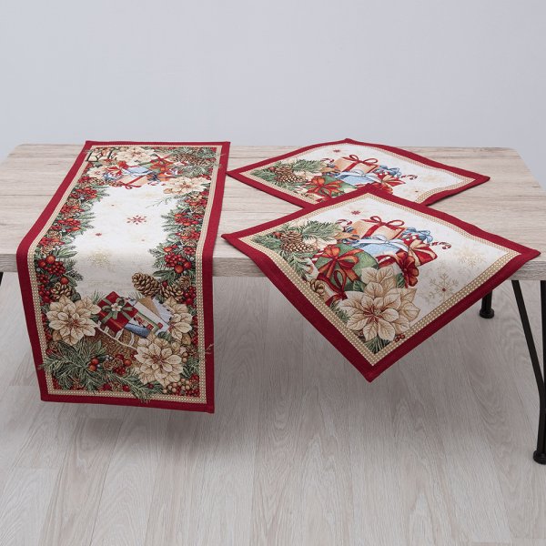 Σετ Χριστουγεννιάτικα Σεμέν + Πετσετάκια (3τμχ) 8949 Dimeco