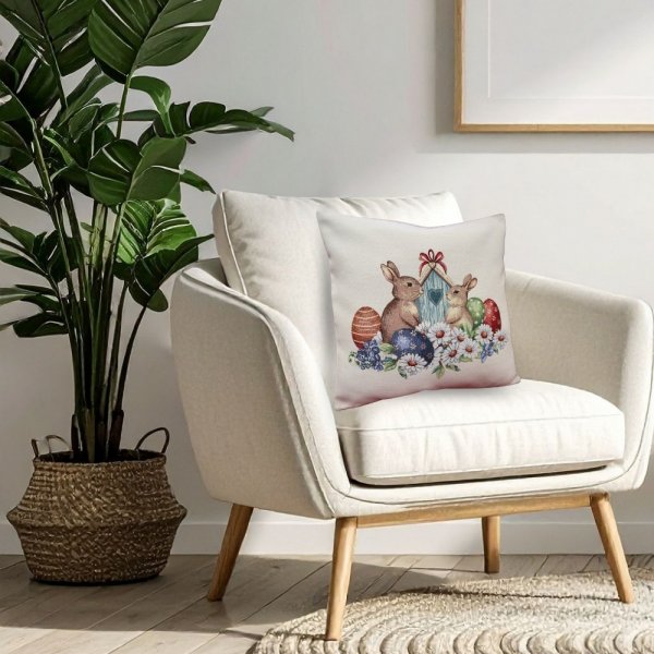 Πασχαλινή Διακοσμητική Μαξιλαροθήκη (45x45) Easter Twix Dimeco