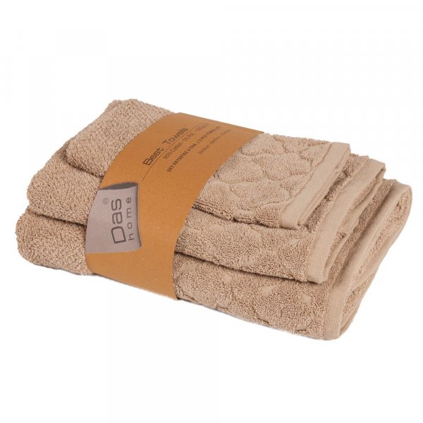Σετ Πετσέτες Μπάνιου (3τμχ) Best 0792 Das Home