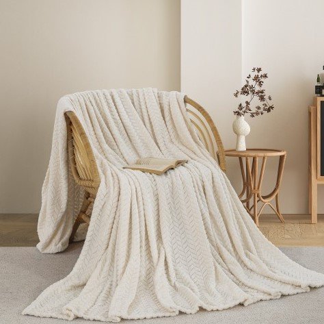 Κουβέρτα Fleece Υπέρδιπλη 550 Cream Adam Home
