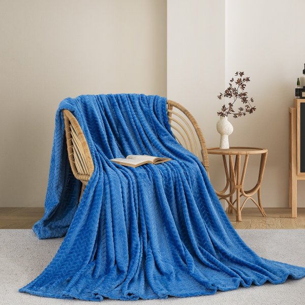 Κουβέρτα Fleece Ημίδιπλη 550 Blue Adam Home