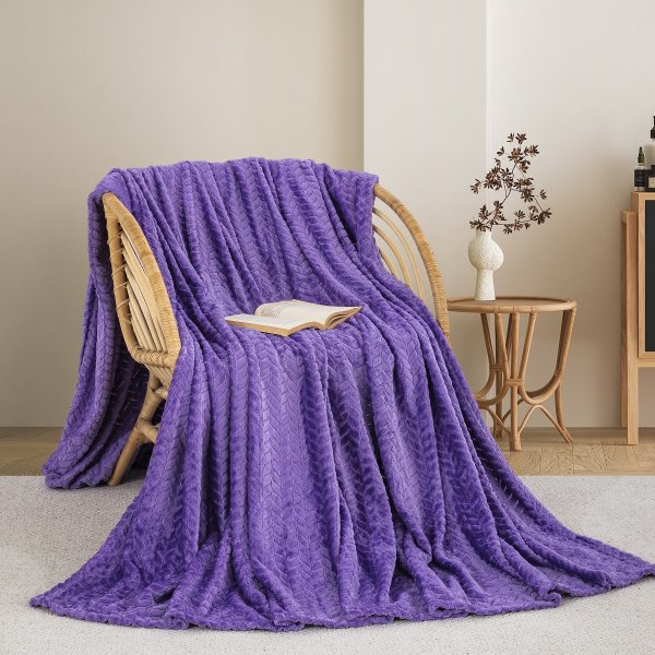 Κουβέρτα Fleece Ημίδιπλη 550 Purple Adam Home