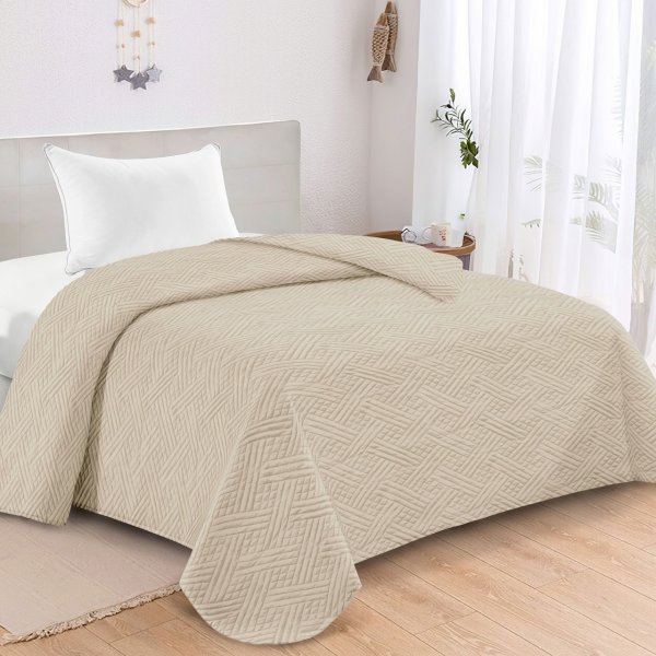 Κουβερλί Υπέρδιπλο Gloria Cream Adam Home