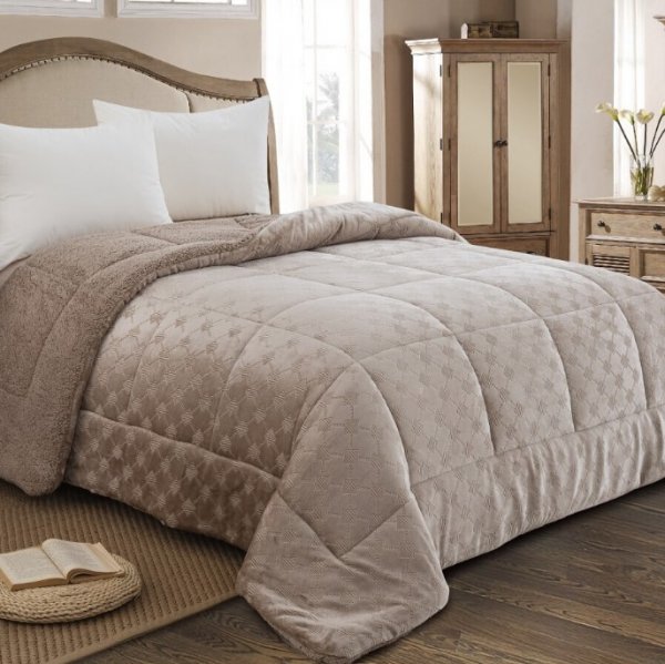 Κουβερτοπάπλωμα Ημίδιπλο 825 Taupe Adam Home