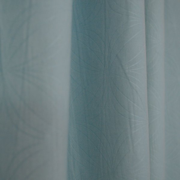 Κουρτίνα (140x235) Με Τρέσα Emb Karen Light Petrol Lino Home