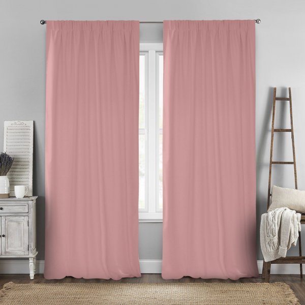 Κουρτίνα (140x280) Με Τρέσα Renas 213 Old Pink Lino Home