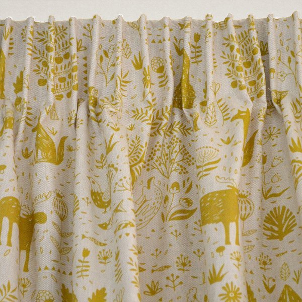 Κουρτίνα (133x270) Με Τρέσα Kettu 201 Mustard Lino Home